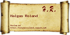 Halgas Roland névjegykártya