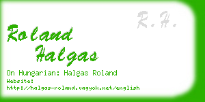 roland halgas business card